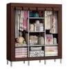 Armoi en tissu 4 battant 4 Armoire en tissu 4 battants – Grande capacité, pliable et résistante
