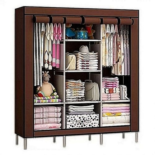 Armoi en tissu 4 battant 4 Armoire en tissu 4 battants – Grande capacité, pliable et résistante