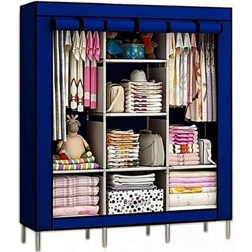 Armoi en tissu 4 battant Armoire en tissu 4 battants – Grande capacité, pliable et résistante