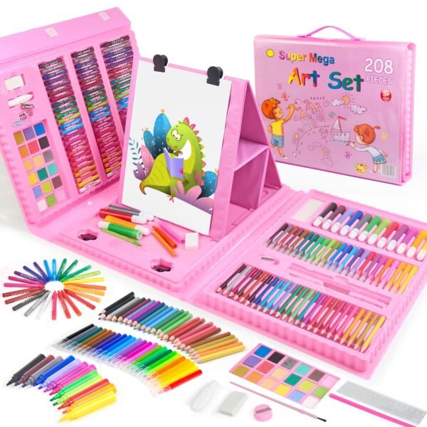 Kit de Dessin Complet 208 Pièces pour Enfant – Mallette Artistique Premium