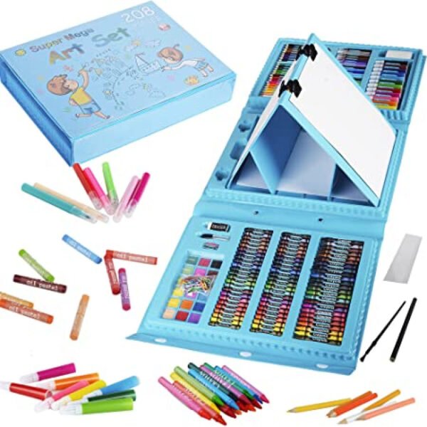 Kit de Dessin Complet 208 Pièces pour Enfant – Mallette Artistique Premium