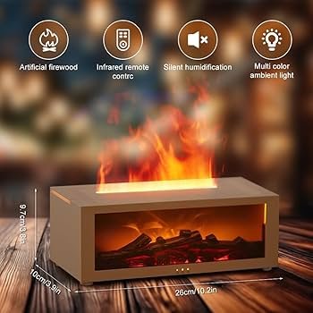 Diffuseur de Senteur à Effet Flamme – Humidificateur d’Air Ultrasonique & Lampe d’Ambiance Relaxante