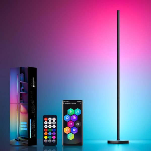 Lampe Lumineuse d’Angle LED Moderne – Éclairage Ambiance Design pour Salon, Chambre et Bureau