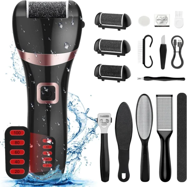 Lime a pied electrique rechargeable 1 Lime à Pied Électrique Rechargeable – Élimination Rapide des Callosités & Pieds Doux en Quelques Minutes