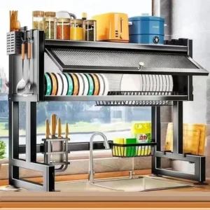 Égouttoir à Vaisselle Multifonction – Range-Vaisselle Pratique, Design Moderne et Gain de Place