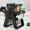 Support à Épices Rotatif 360° avec 18 Boîtes en Verre – Organisateur de Cuisine Élégant et Gain de Place